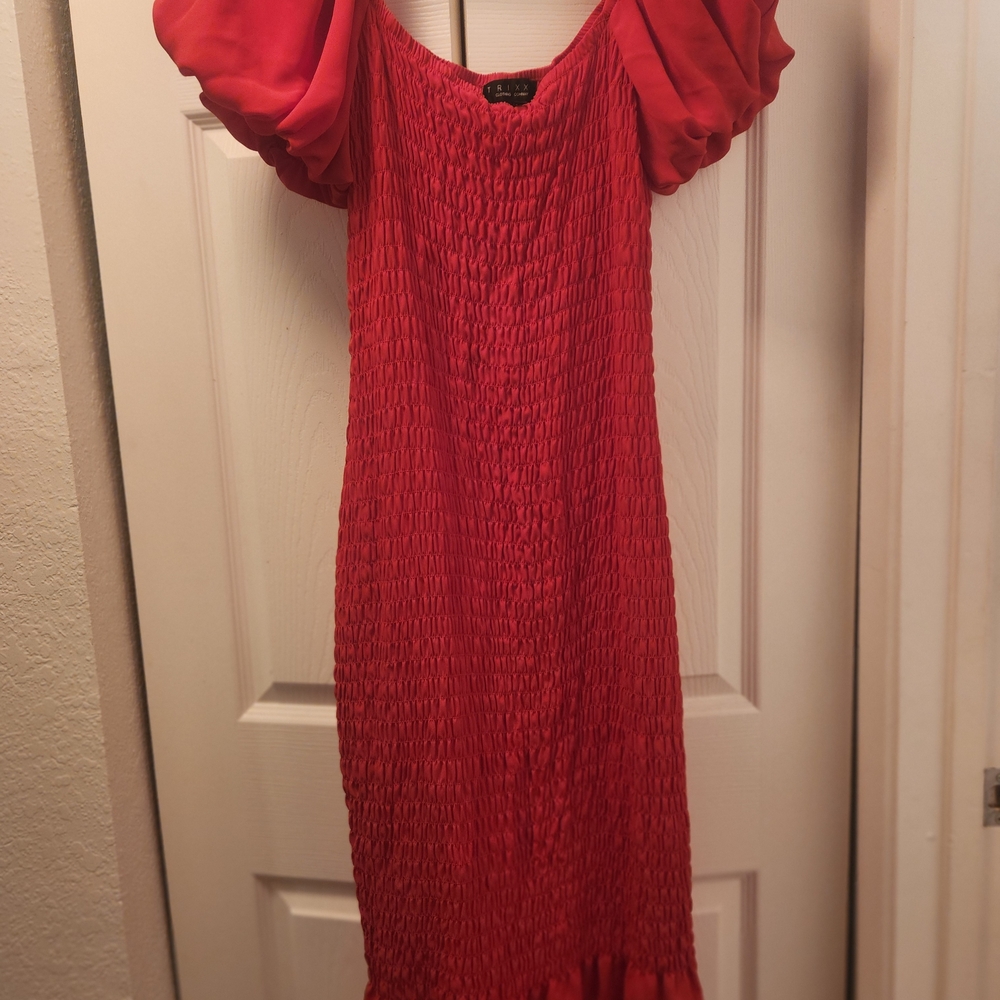 Matix Clothing Company Vibrant Red Midi Dress